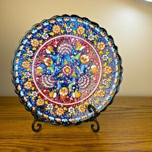 Vintage Colourful Decorative Plate, 10"